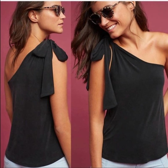 NWT Eri + Ali Womens Regular Fit One Shoulder Top Blouse Lightweight Size XS - Picture 1 of 7